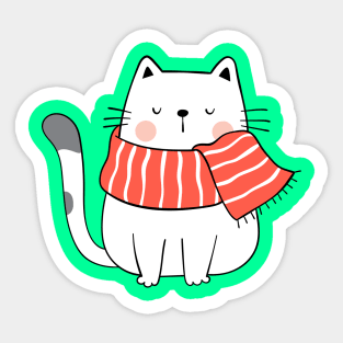 Funny Christmas Cat - Merry Catmas Sticker